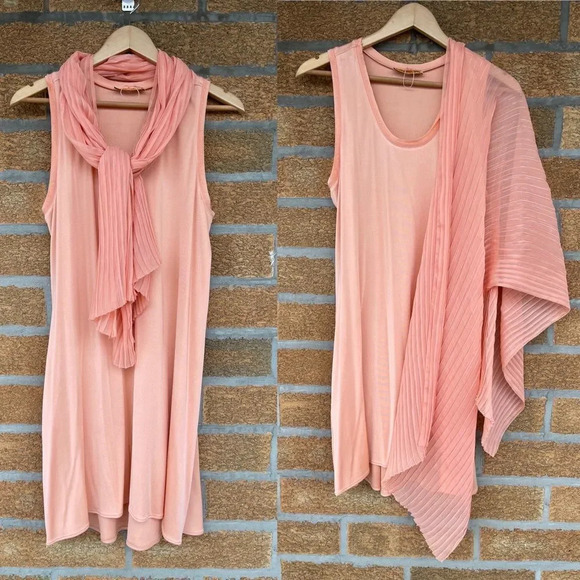 Alice + Olivia Slip  Peach Silk Dress large - Picture 1 of 13